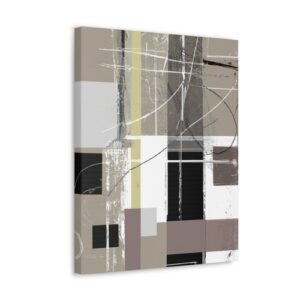Wall Art Decor - Canvas Print Artwork - Abstract Black Brown Beige