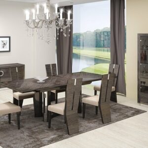 98.5inches X 43.5inches X 30inches Gray  Dining Table and 6inches