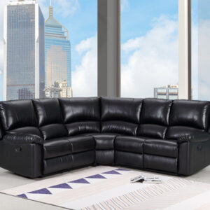 80inches X 80inches X 39inches Black  Power Reclining Sectional