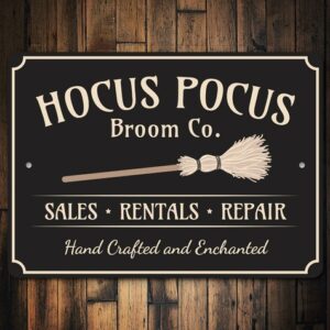 Hocus Pocus Broom Company Sign