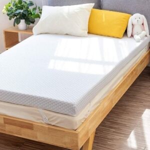 King size 3-inch Memory Foam Mattress Topper with Removeable Baffle