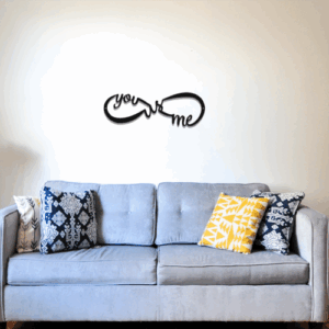 You Me and Us Infinity - Metal Wall Art