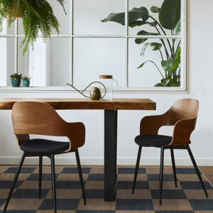 Checkerboard Soft Navy Re-Jute Rug