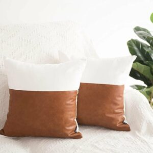 Vegan Leather Pillow Cover