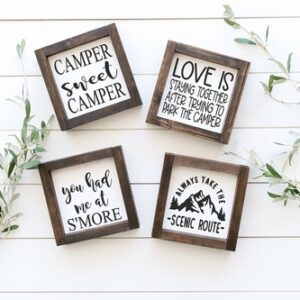 Camping Wood Signs