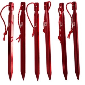 Tent Stakes, Y HA 7075 Al, (6 Pack)