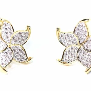 Five Petal Flower Stud Earrings