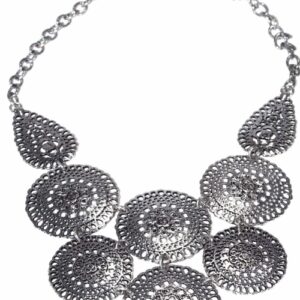 Chakras And Pear Shaped Pendants Necklace