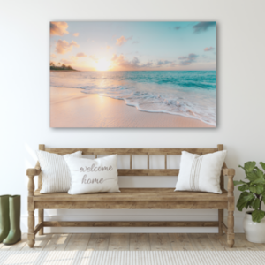 Glass Wall Art -Sea & Waves (18x28 inches - 46x72cm)