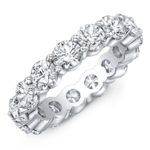 5.00 CTW Created Moissanite Eternity Band in 14k Gold Overlay – Round