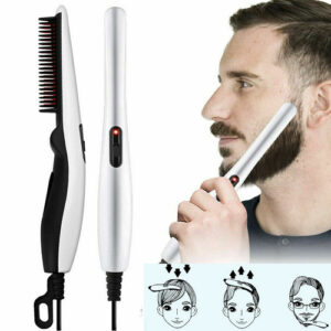 Negative Ion Hair Straightener Styling Comb Hot Comb Press Beard Brush