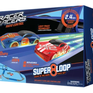 Super 8 Loop Glow in the Dark R/C Slot Racing 46ft Track