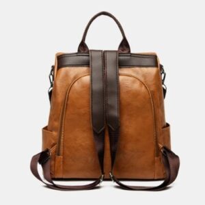 Stylish PU Leather Backpack for Everyday Adventures