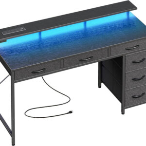 47 Inch RGB Gaming Desk For Home Office And Gaming Setup