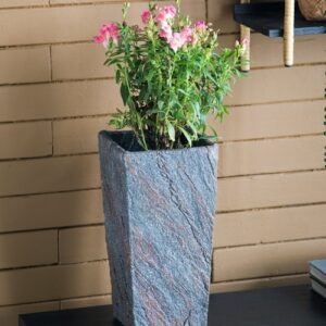 Small Gray Cement Indoor & Outdoor Planter, 7.5 × 15 in
