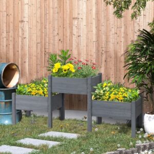 3 Tier Raised Garden Bed Freestanding Planter Box for Vegetables,